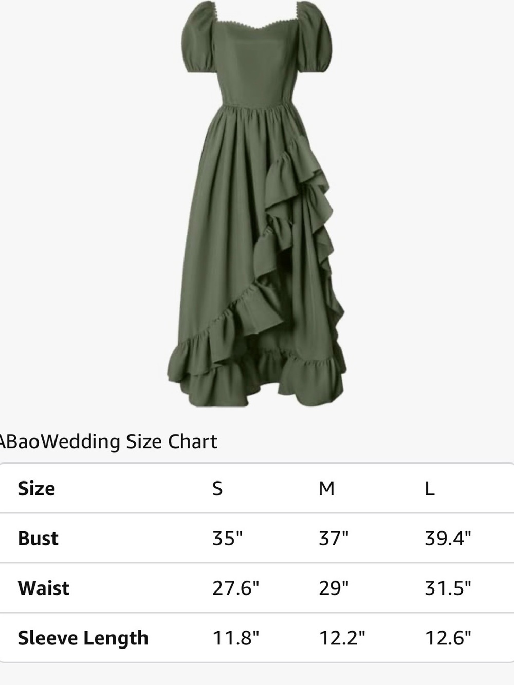 NEW ABaoWedding Women Renaissance Dress Cottagecore High Low Costume Dress Sz M - Picture 6 of 10